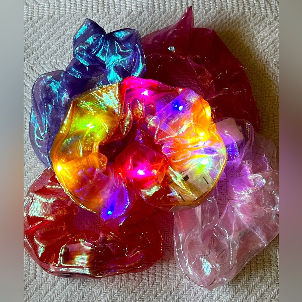ONE Colorful LED Party Scrunchie Pink or White available